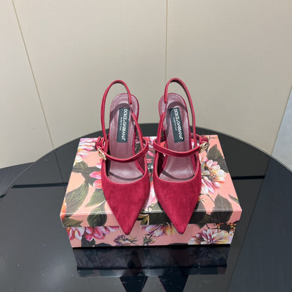 Dolce & Gabbana Pointed Toe Cross-Strap Pumps – 25FW