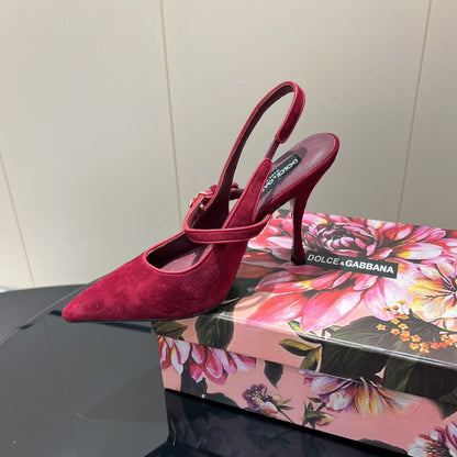 Dolce & Gabbana Pointed Toe Cross-Strap Pumps – 25FW