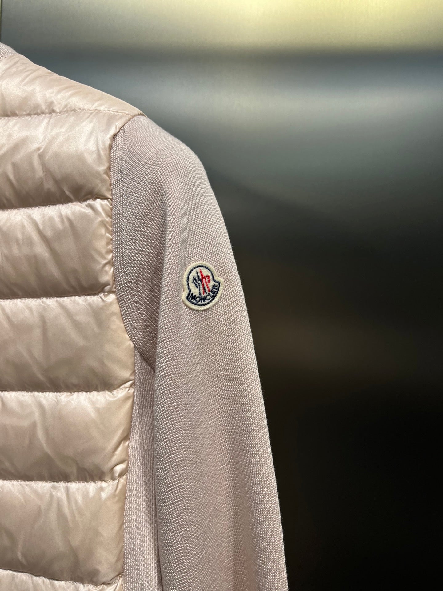 Moncler Knit Spliced Stand Collar Down Jacket