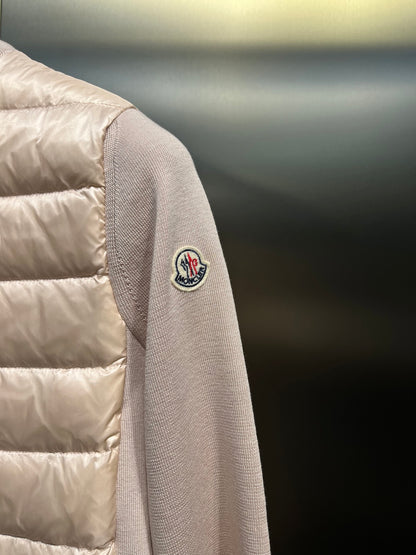 Moncler Knit Spliced Stand Collar Down Jacket
