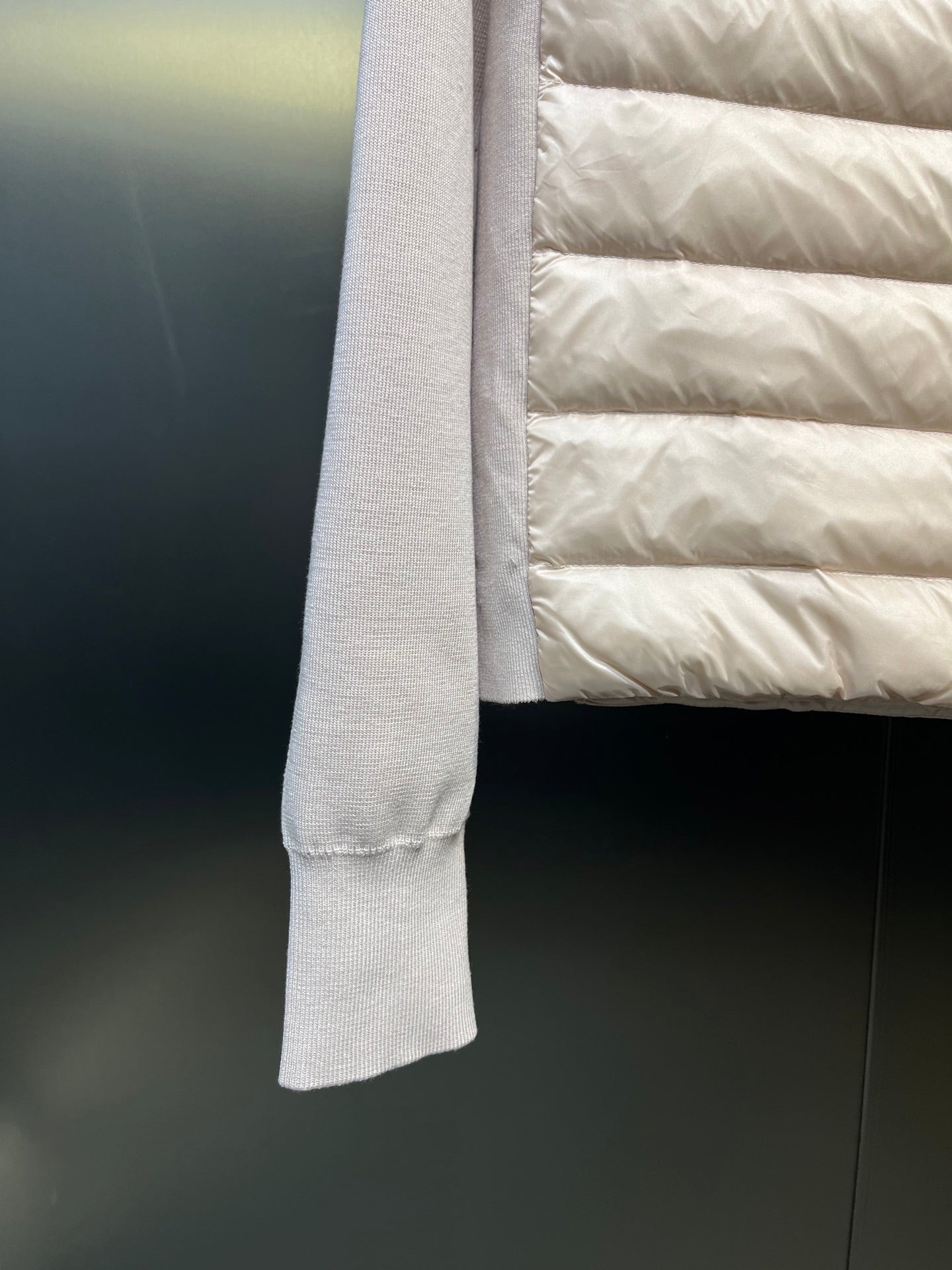Moncler Knit Spliced Stand Collar Down Jacket
