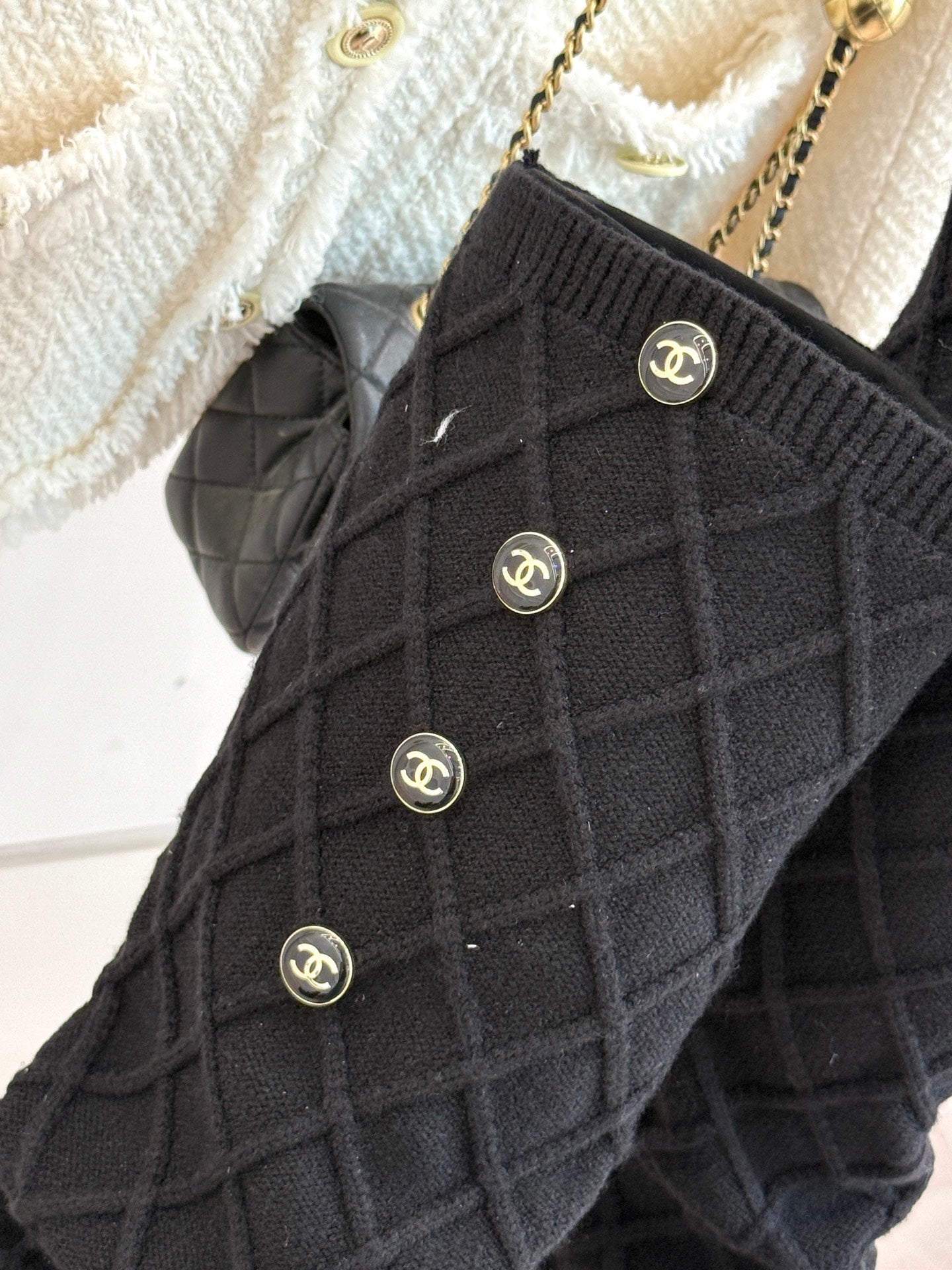 Chanel 25K Color-block Knit Sock Boots – Autumn/Winter Collection