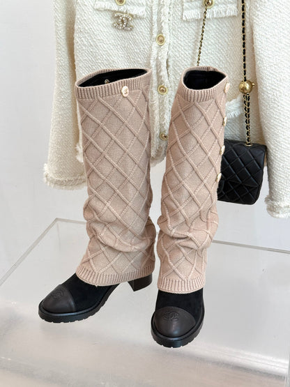 Chanel 25K Color-block Knit Sock Boots – Autumn/Winter Collection