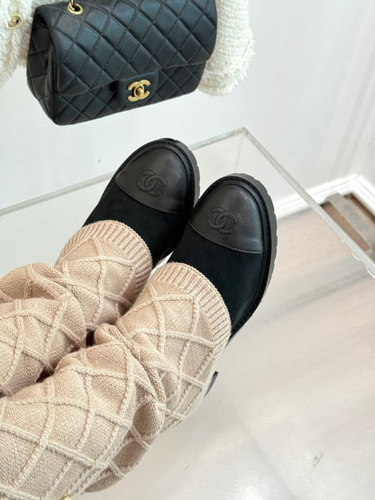 Chanel 25K Color-block Knit Sock Boots – Autumn/Winter Collection