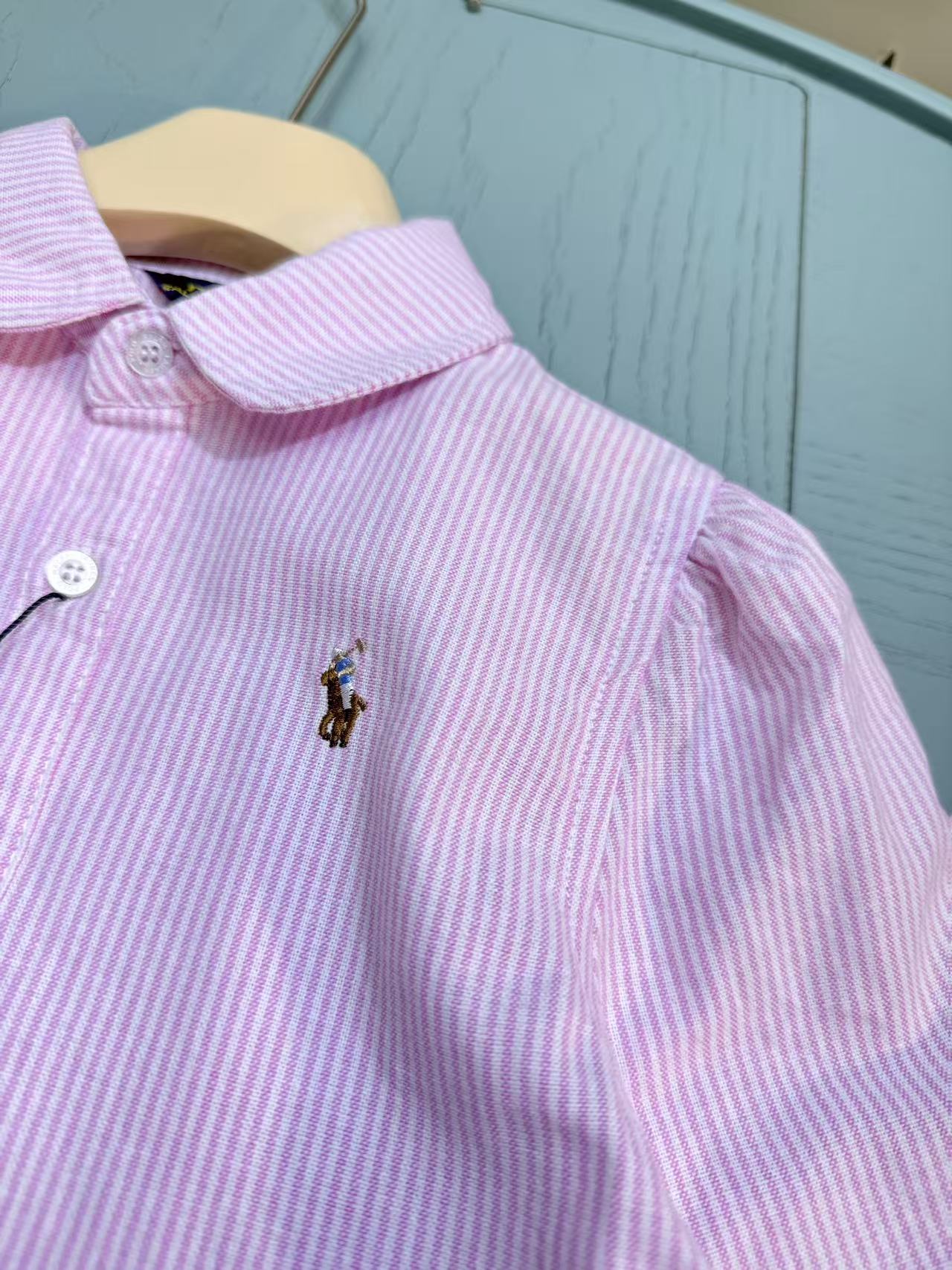 Ralph Lauren Polo Kids Embroidered Shirt Dress – 2025SS – Kids Collection