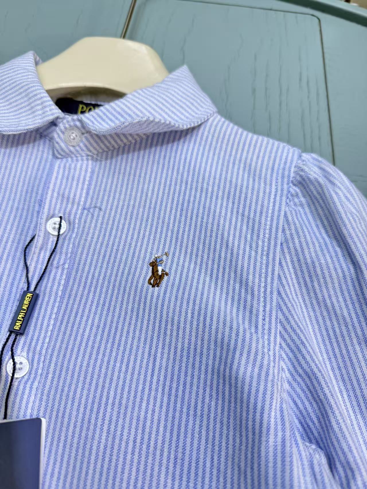 Ralph Lauren Polo Kids Embroidered Shirt Dress – 2025SS – Kids Collection