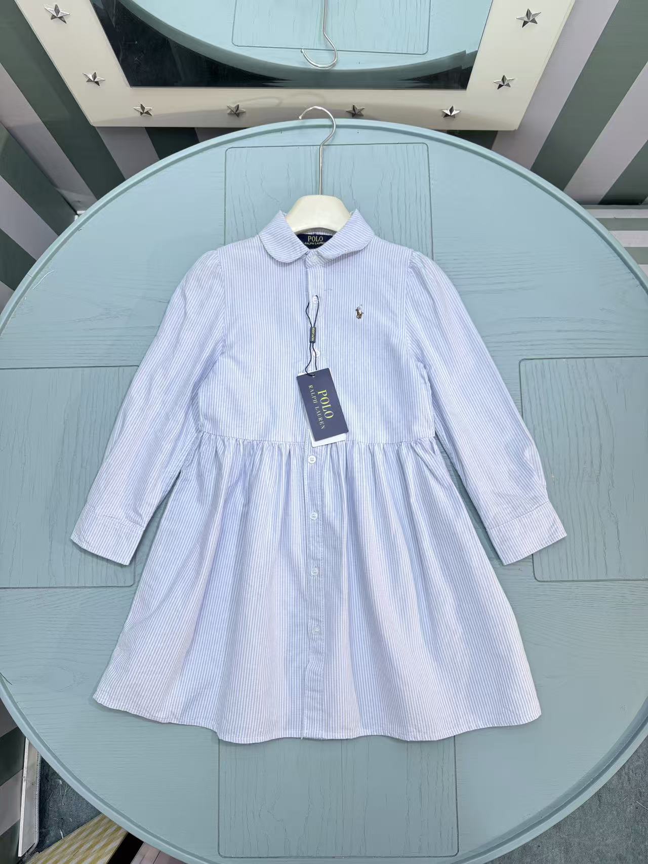 Ralph Lauren Polo Kids Embroidered Shirt Dress – 2025SS – Kids Collection