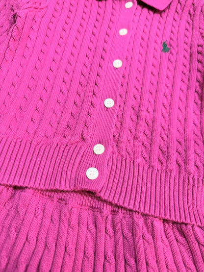 Ralph Lauren Girls' Knit Cardigan and Skirt Set – 2025SS