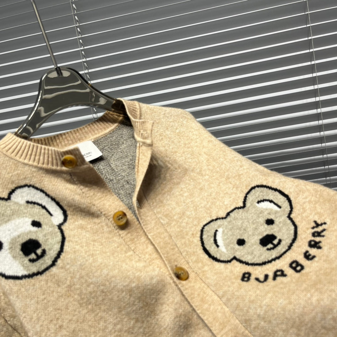Burberry BU Bear Pattern Cardigan – Kids Collection
