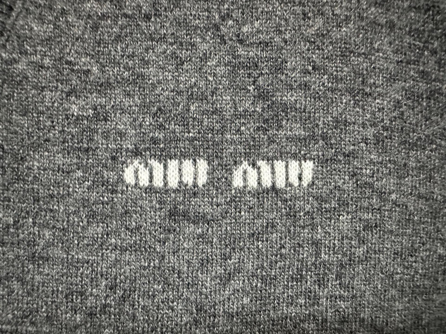 Miu Miu Jacquard Logo Faux Two-Piece Knit Polo Shirt