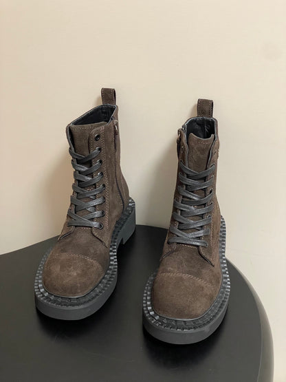 Prada Triangle Logo Combat Boots – 25SS