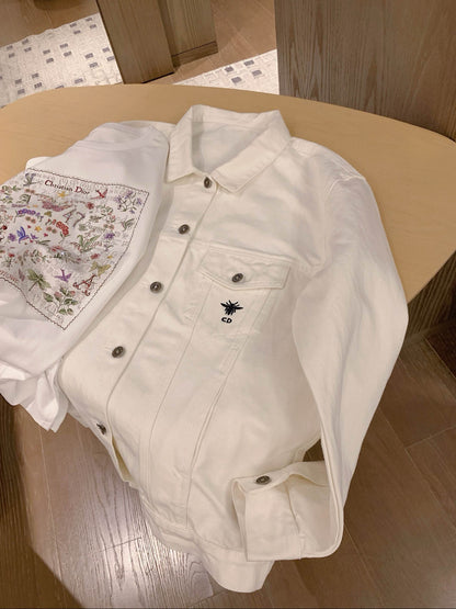 Dior CD Bee Floral Butterfly Denim Jacket