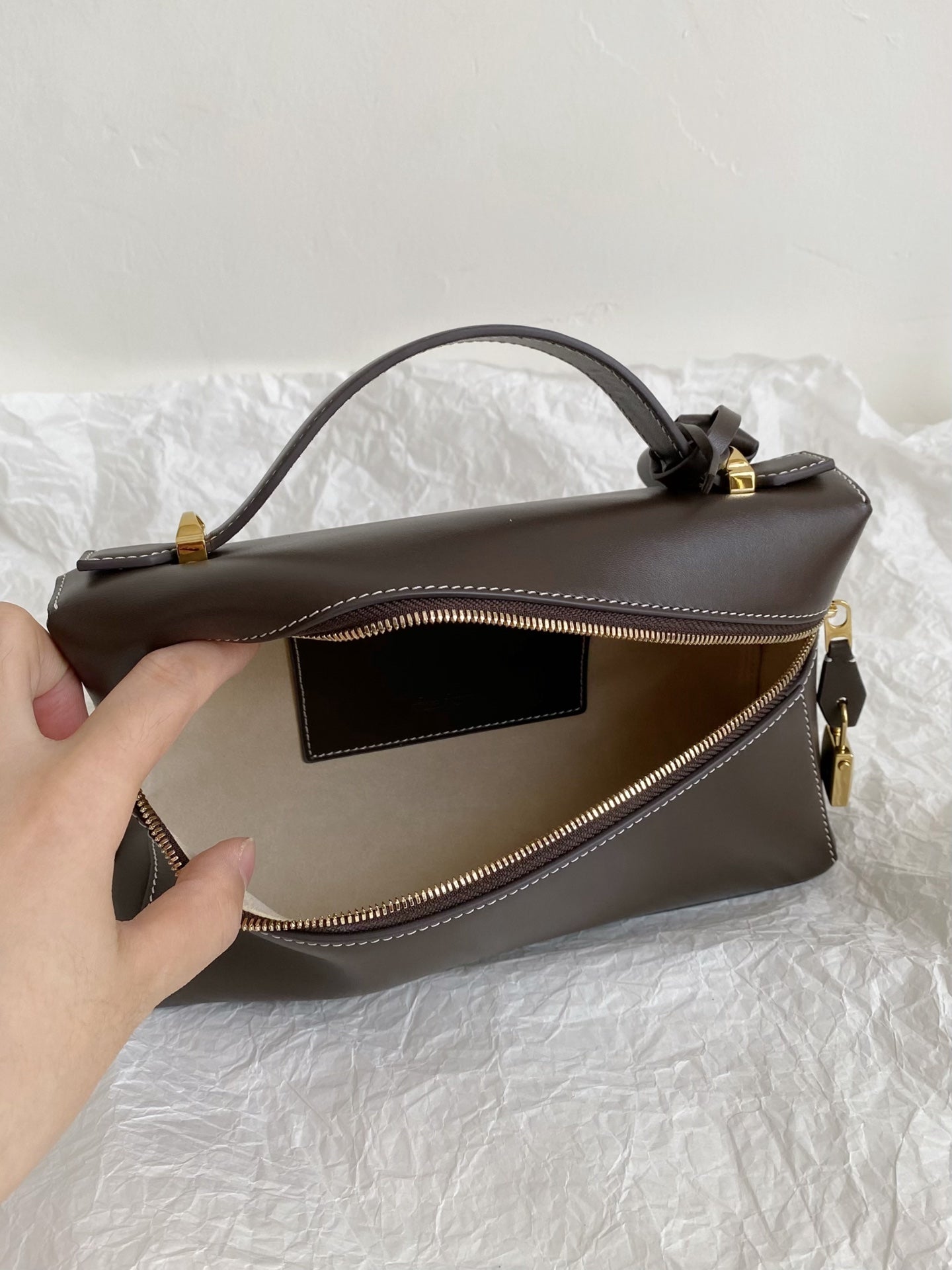 Loro Piana L23 Flat Grain Shoulder Bag