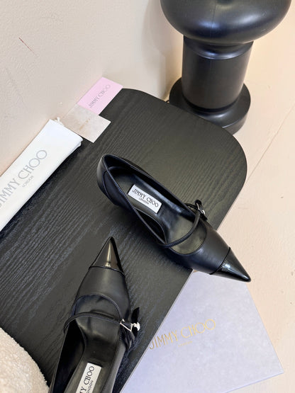 Jimmy Choo Glossy Leather Pumps – 2025FW