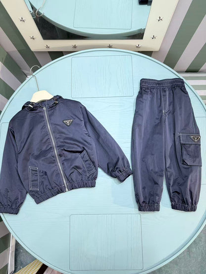 Prada Kids Logo Windbreaker Tracksuit – 2025SS/FW – Kids Collection