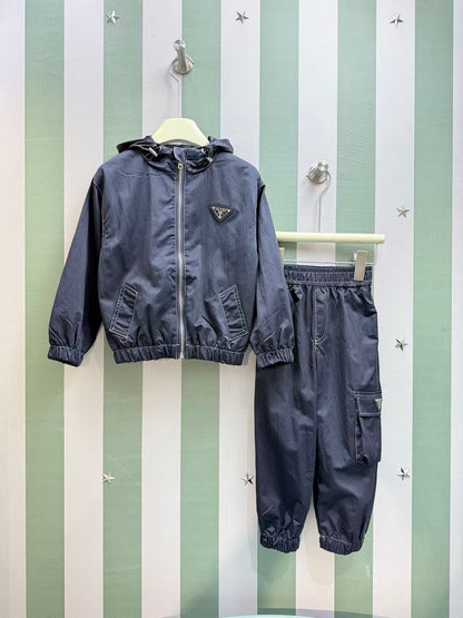 Prada Kids Logo Windbreaker Tracksuit – 2025SS/FW – Kids Collection