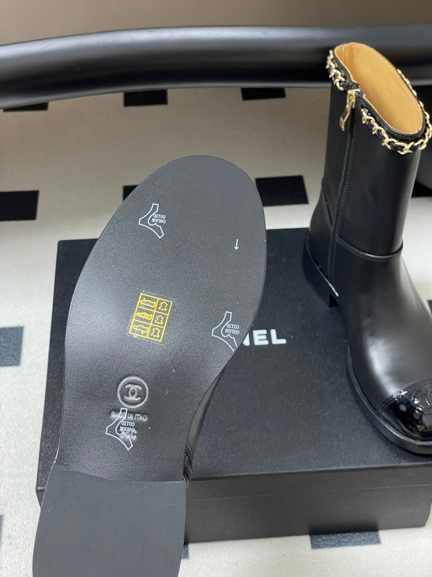 Chanel Color-Block Chain Ankle Boots – 25FW