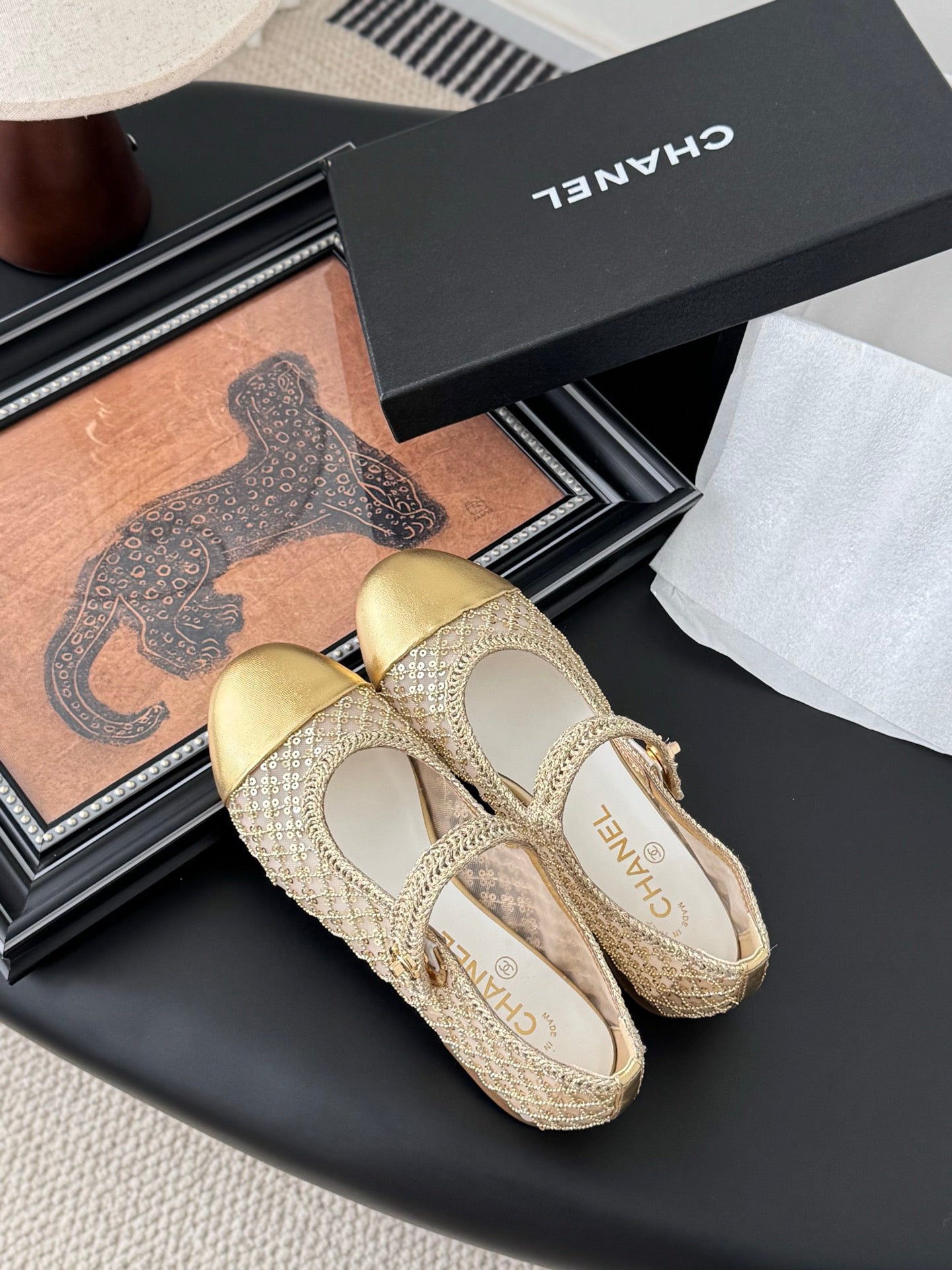 Chanel 25B Mary Jane Flats
