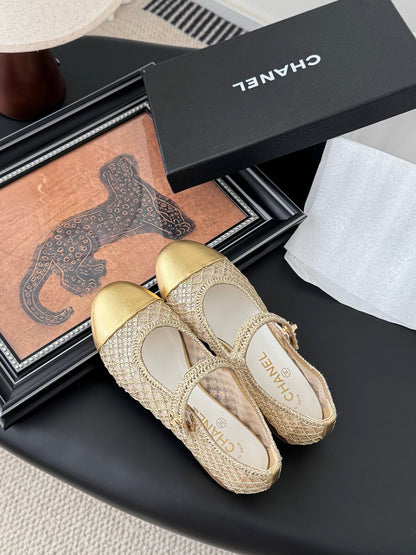 Chanel 25B Mary Jane Flats