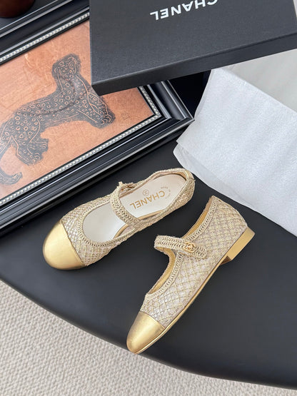 Chanel 25B Mary Jane Flats