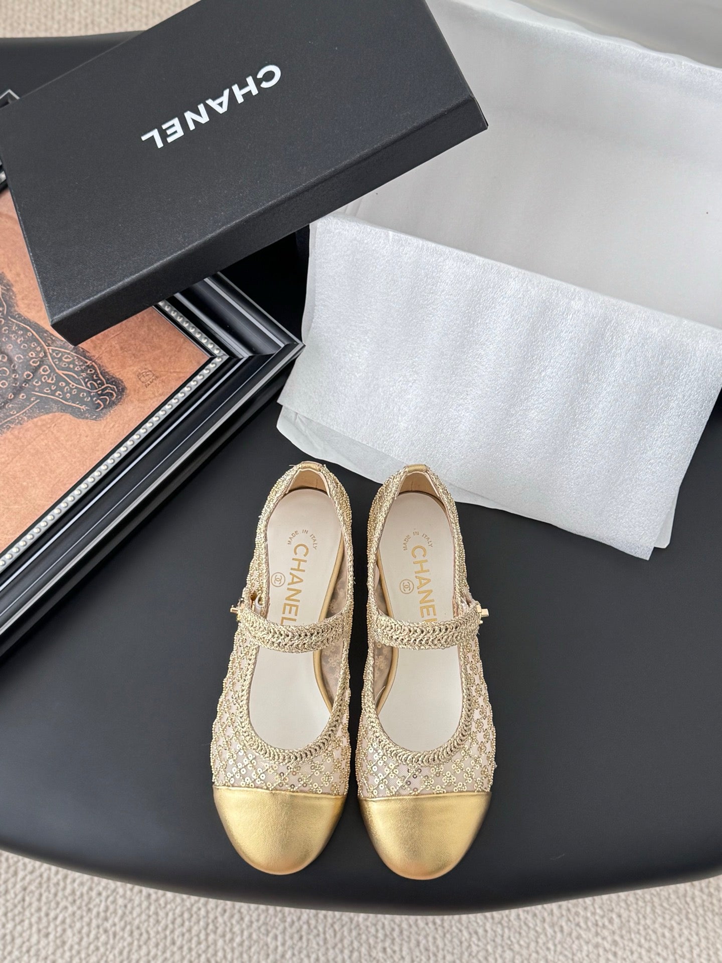 Chanel 25B Mary Jane Flats