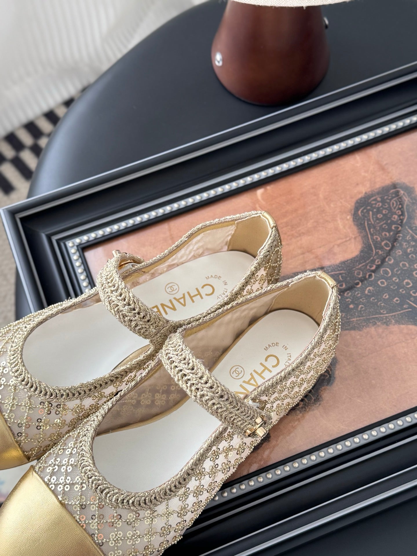 Chanel 25B Mary Jane Flats