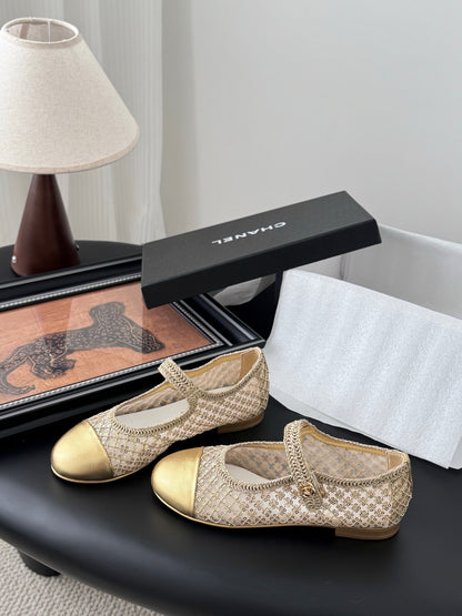 Chanel 25B Mary Jane Flats