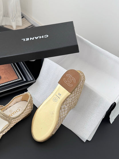 Chanel 25B Mary Jane Flats