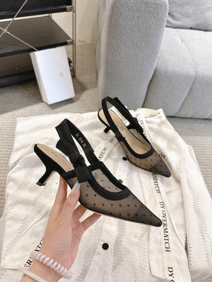 Dior J'Adior Patent Leather Kitten Heel Sandals