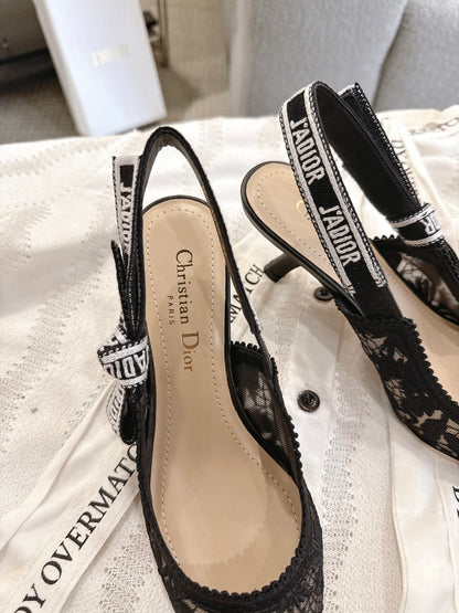 Dior J'Adior Patent Leather Kitten Heel Sandals