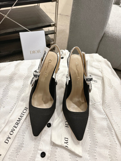 Dior J'Adior Embroidered Kitten Heel Sandals