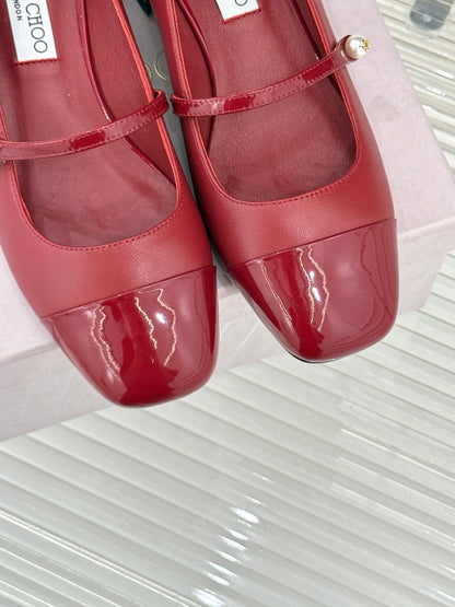 Jimmy Choo Color-block Pearl Mary Jane Heels – 25FW