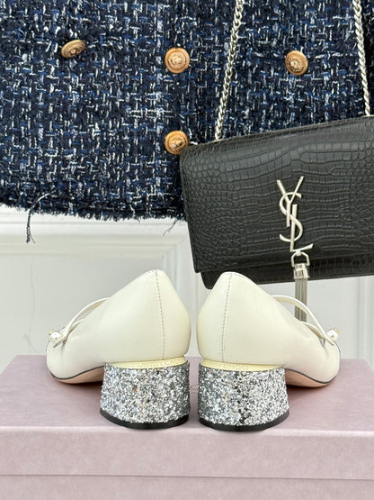 Jimmy Choo Color-block Pearl Mary Jane Heels – 25FW