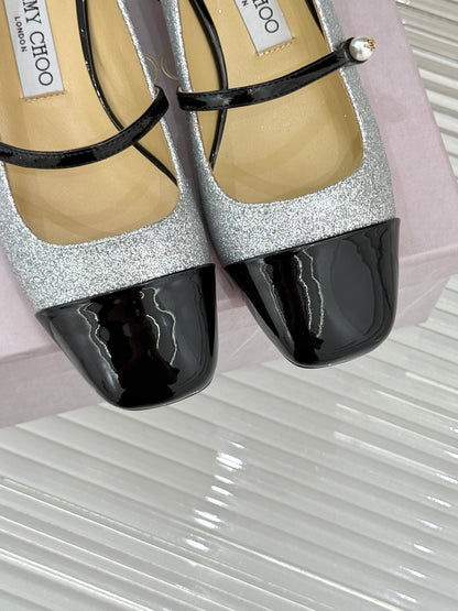Jimmy Choo Color-block Pearl Mary Jane Heels – 25FW