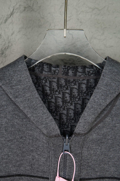 Dior Monogram Jacquard Zipper Cardigan – 24SS
