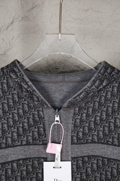Dior Monogram Jacquard Zipper Cardigan – 24SS
