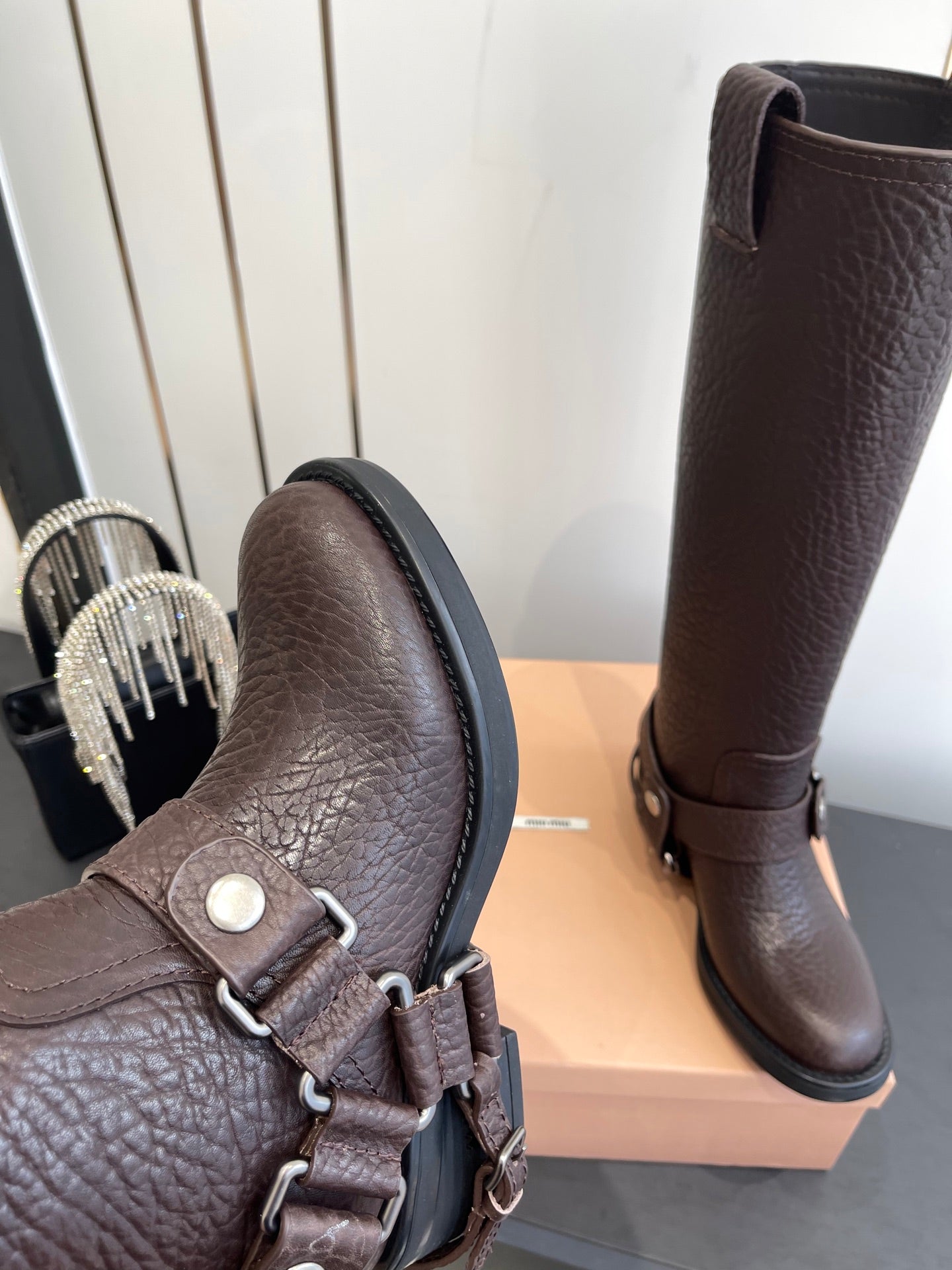 Miu Miu Platform Ankle Boots – FW25