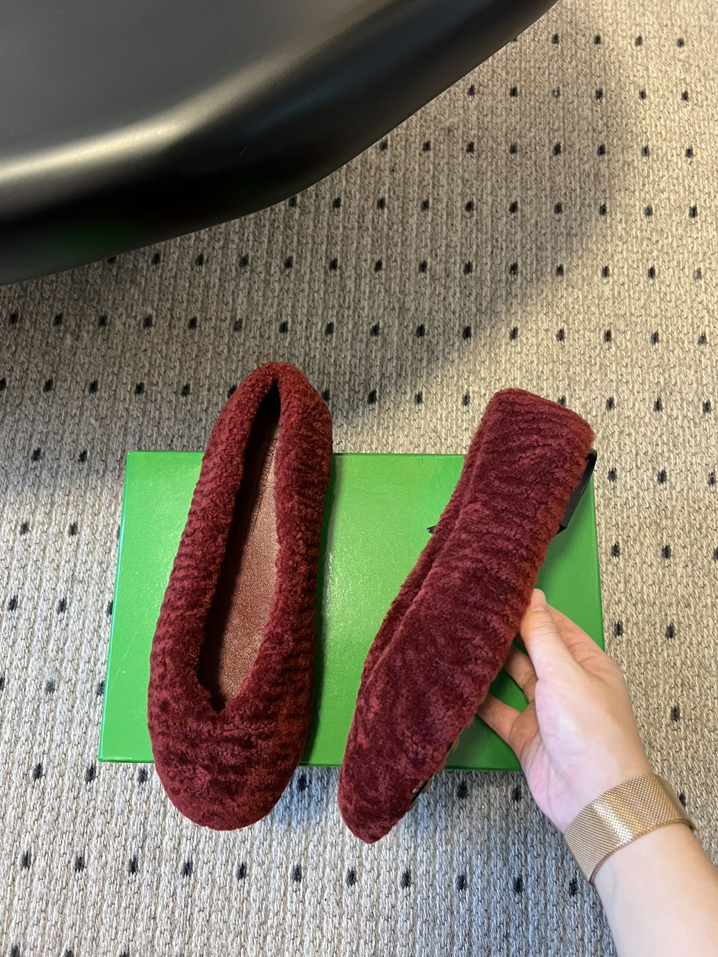 Bottega Veneta Furry Ballet Flats – 25SS