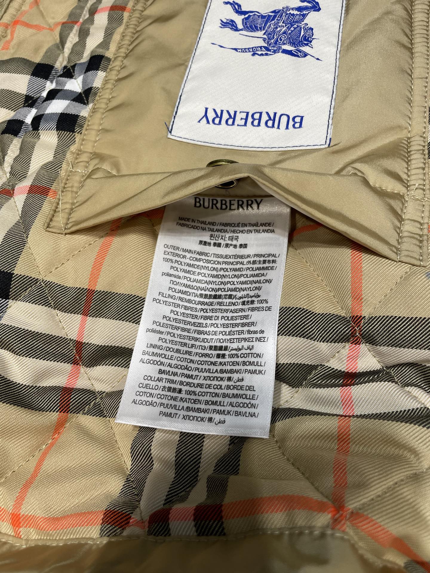 Burberry Checkerboard Padded Jacket