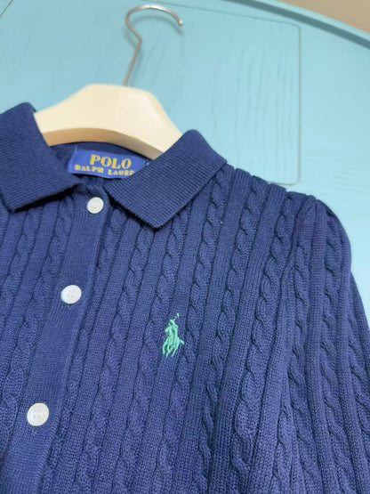 Ralph Lauren Polo Girls' Striped Knit Set – 2025SS