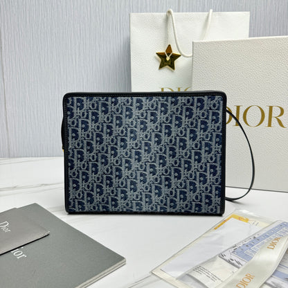 Dior 30 Montaigne Oblique Jacquard Clutch Bag