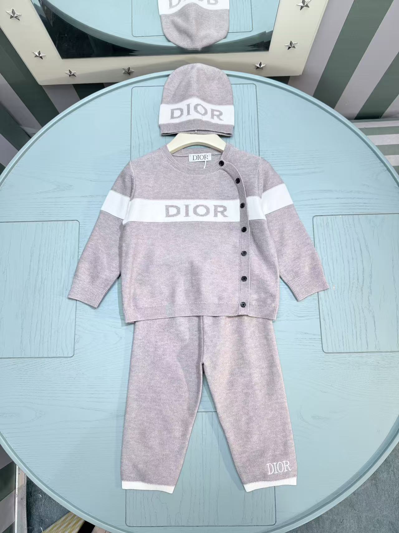 Dior Knit Three-Piece Set – Kids Collection