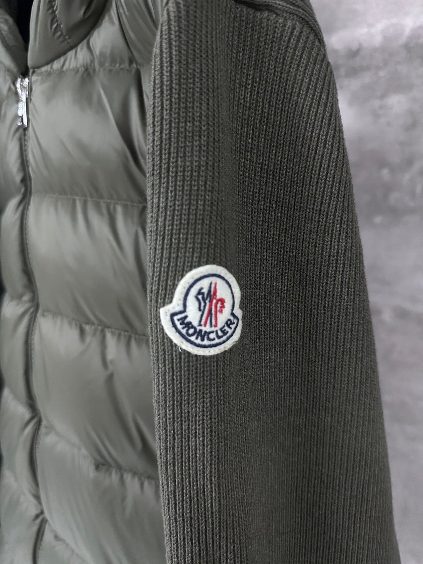 Moncler Hooded Wool Knit Spliced Down Jacket – Early Autumn Collection