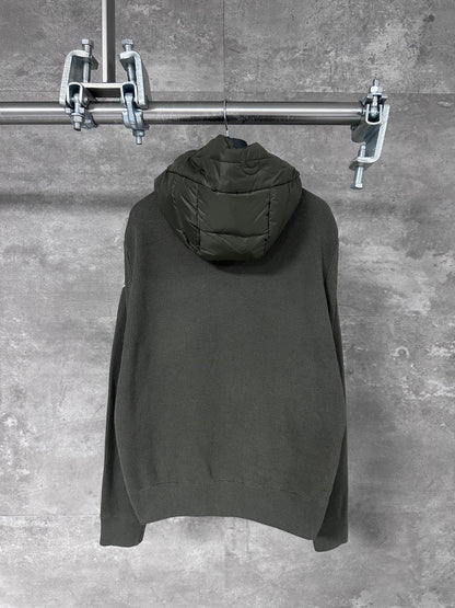 Moncler Hooded Wool Knit Spliced Down Jacket – Early Autumn Collection