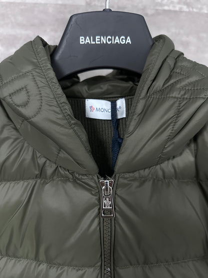 Moncler Hooded Wool Knit Spliced Down Jacket – Early Autumn Collection
