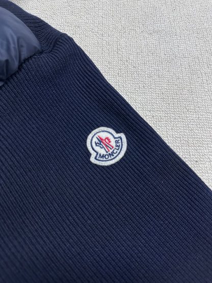 Moncler Hooded Wool Knit Spliced Down Jacket – Early Autumn Collection