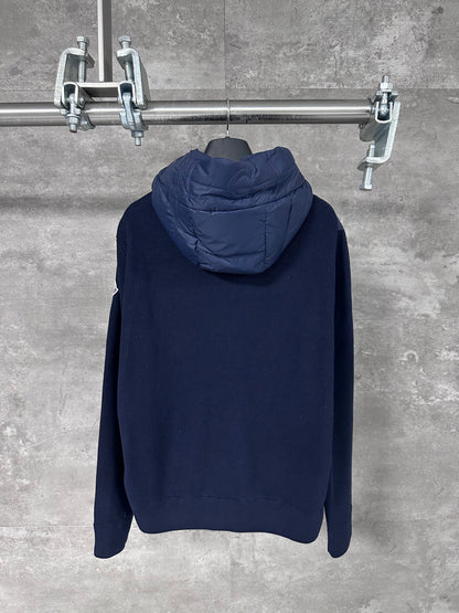 Moncler Hooded Wool Knit Spliced Down Jacket – Early Autumn Collection