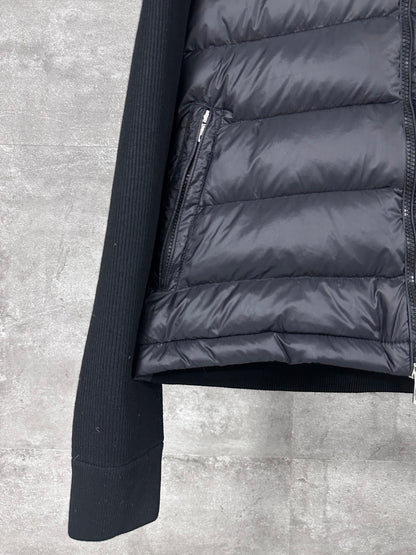 Moncler Hooded Wool Knit Spliced Down Jacket – Early Autumn Collection