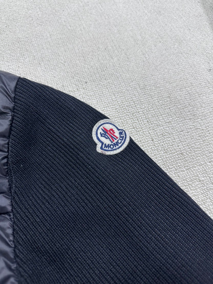 Moncler Hooded Wool Knit Spliced Down Jacket – Early Autumn Collection