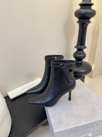 Jimmy Choo Square-Toe Lace-Up Ankle Boots